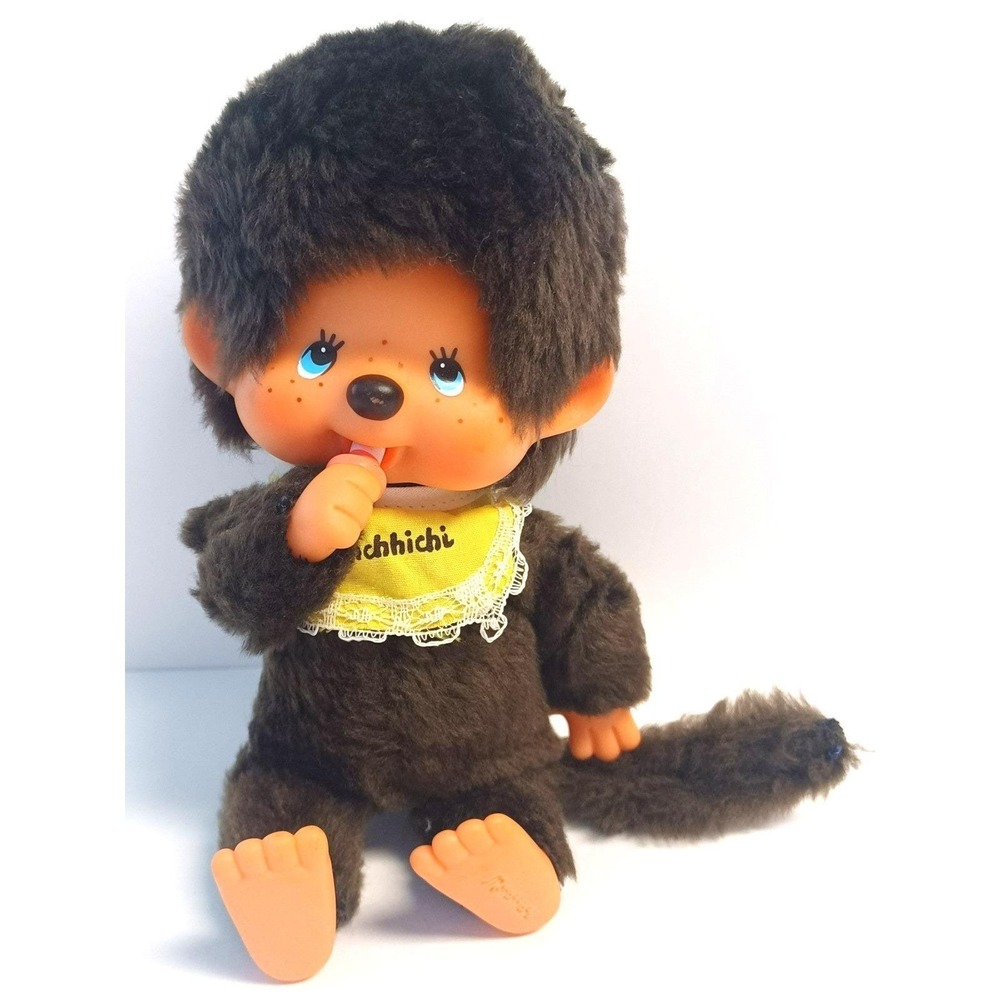 Vintage 1974 Monchhichi Monkey Plush Doll Sekiguchi Mattel Pacifier Japan